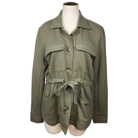 Carlson Knit Utility Jacket - Olive Green - XS - Picture 3 of 6